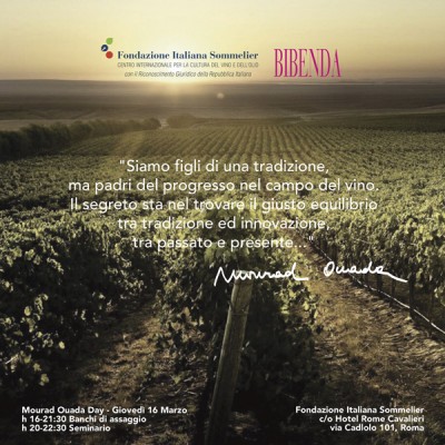Invito alla degustazione a Roma dei vini di Mourad Ouada Invito alla degustazione a Roma dei vini di Mourad Ouada