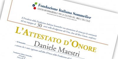 Diploma Trentennale Fondazione Italiana Sommelier Diploma Trentennale Fondazione Italiana Sommelier
