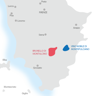 zone di produzione del Brunello di Montalcino e del Vino Nobile di Montepulciano zone di produzione del Brunello di Montalcino e del Vino Nobile di Montepulciano