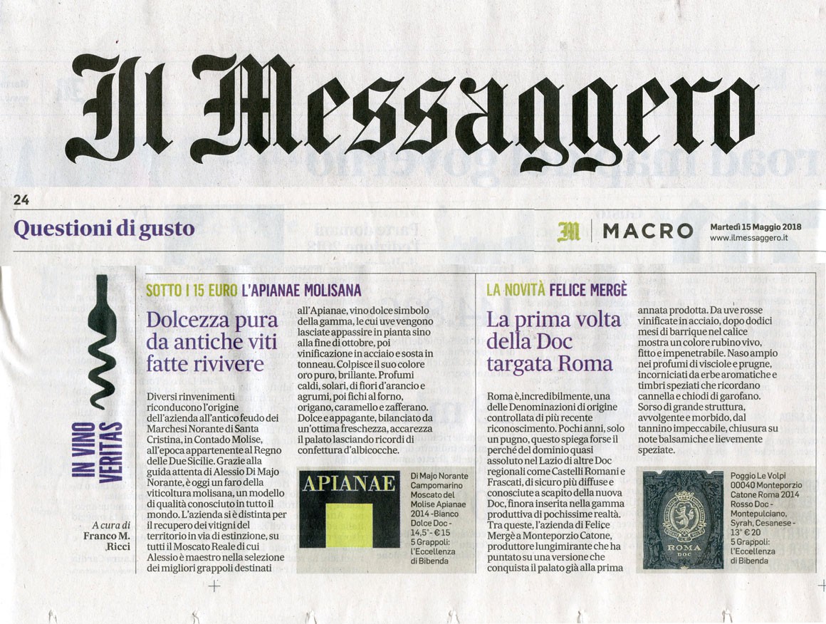Il Messaggero 15 maggio 2018 Il Messaggero 15 maggio 2018