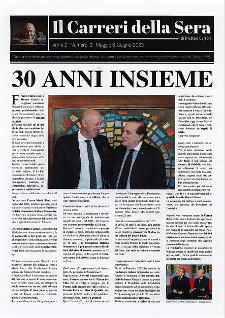 30 Anni Insieme / Il Carreri della Sera 30 Anni Insieme / Il Carreri della Sera