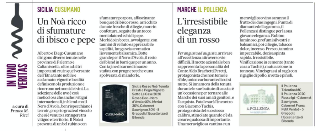Bibenda per il Messaggero - 17 Ottobre 2023 Bibenda per il Messaggero - 17 Ottobre 2023