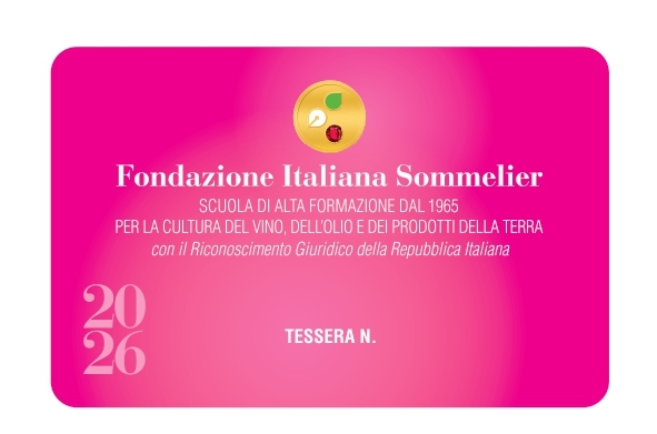 Tessera 2026 di Fondazione Italiana Sommelier