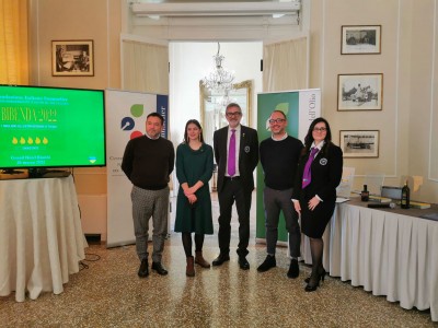 Il Presidente Maurizio Saggion con le autorità presenti all'evento Il Presidente Maurizio Saggion con le autorità presenti all'evento