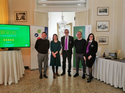 Il Presidente Maurizio Saggion con le autorità presenti all'evento