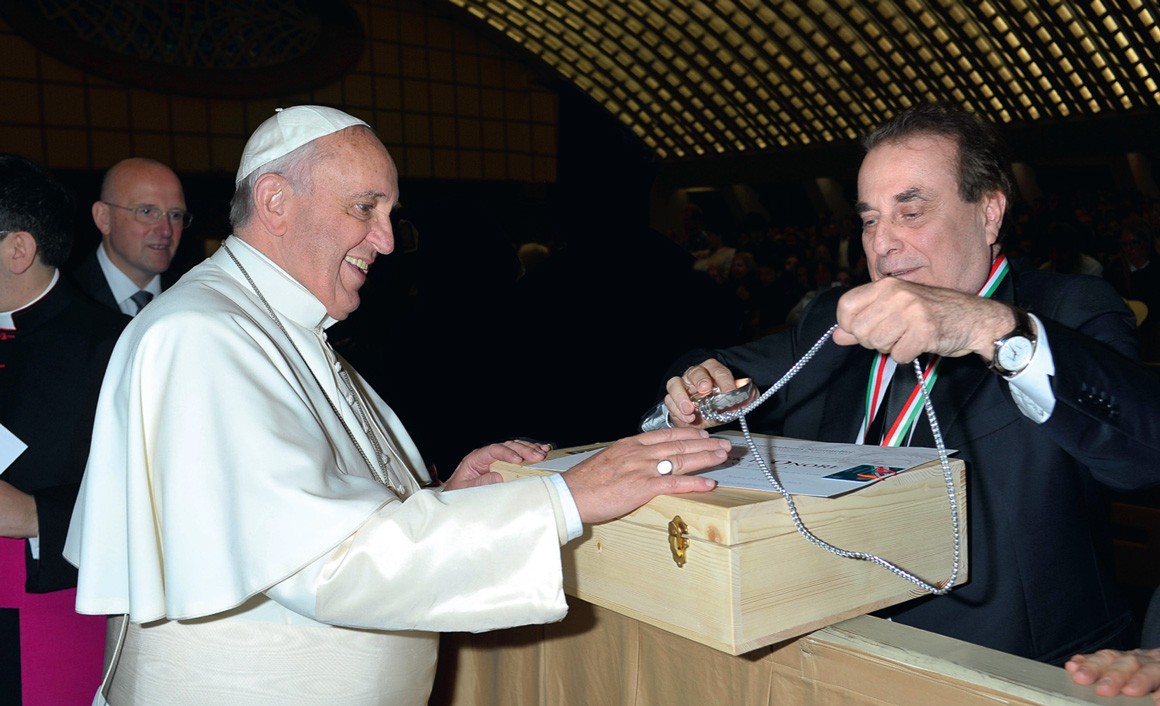 Papa Francesco con il Presidente Franco Ricci