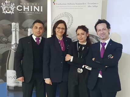 Il gruppo di lavoro della Fondazione Italiana Sommelier Trentino Alto Adige