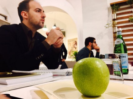 Gli allievi durante la 1° lezione del Corso per Sommelier dell'Olio della Fondazione Italiana Sommeliera Catania