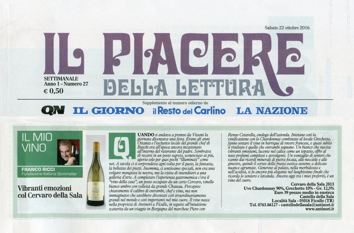 QN di Sabato 22 Ottobre 2016 - Castello della Sala QN di Sabato 22 Ottobre 2016 - Castello della Sala