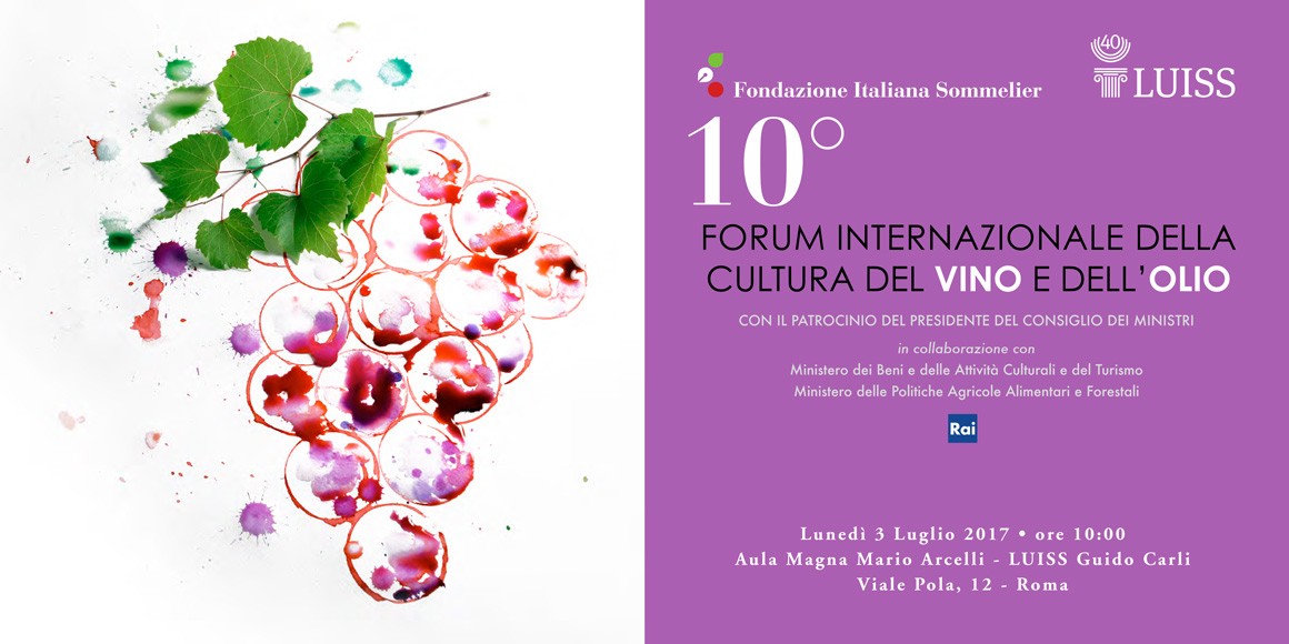 Depliant del 10° Forum Internazionale della Cultura del Vino e dell'Olio