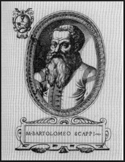 M. B. Scappi, Opera di M. Bartolomeo Scappi, cuoco secreto di Papa Pio V. Divisa in sei libri