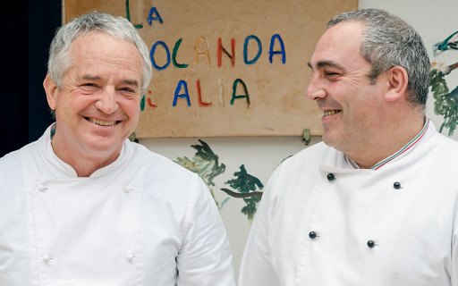 Lo chef Gaetano Alia con il sous chef Daniele