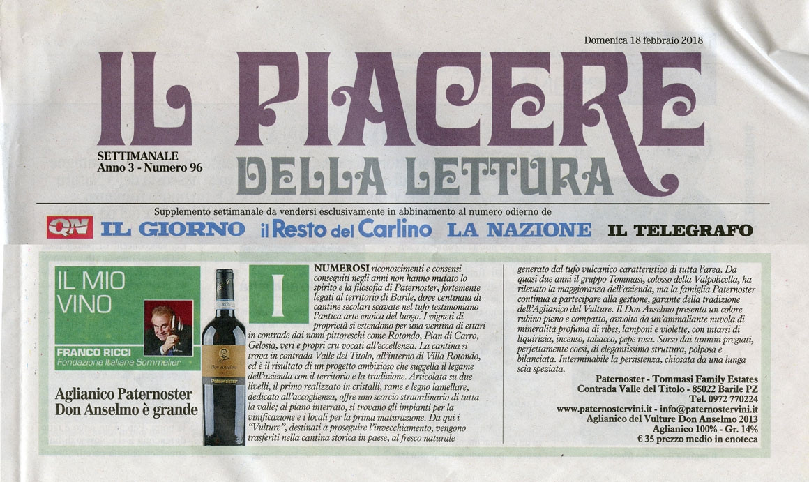 QN di Domenica 18 Febbraio 2018 - Paternoster QN di Domenica 18 Febbraio 2018 - Paternoster