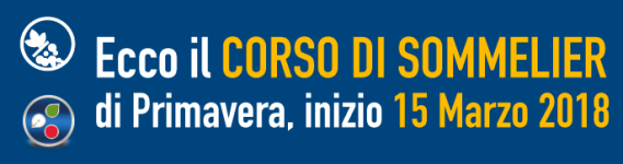 64° Corso di Qualificazione Professionale per Sommelier in partenza a Roma da giovedì 15 Marzo 2018