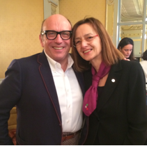 Maurizio Zanella di Ca' del Bosco e Maria Grazia Pennino Presidente Fondazione Sommelier Lombardia