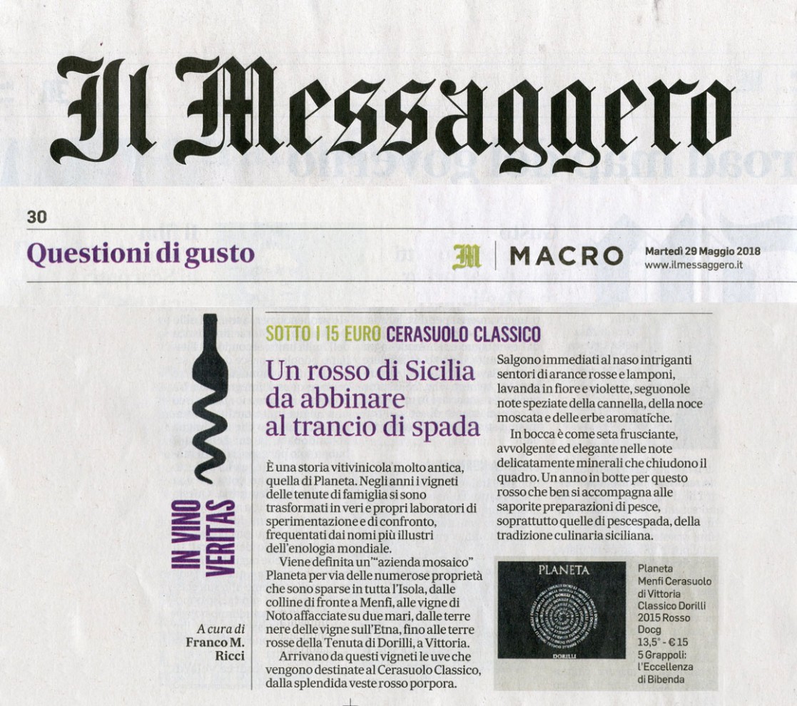 Il Messaggero di Martedì 29 Maggio 2018 / Polenta Il Messaggero di Martedì 29 Maggio 2018 / Polenta