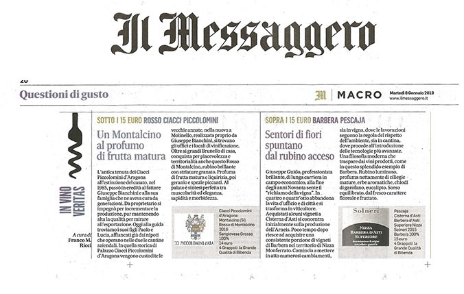 Il Messaggero di Martedì 8 Gennaio 2019 / Pescaja Il Messaggero di Martedì 8 Gennaio 2019 / Pescaja