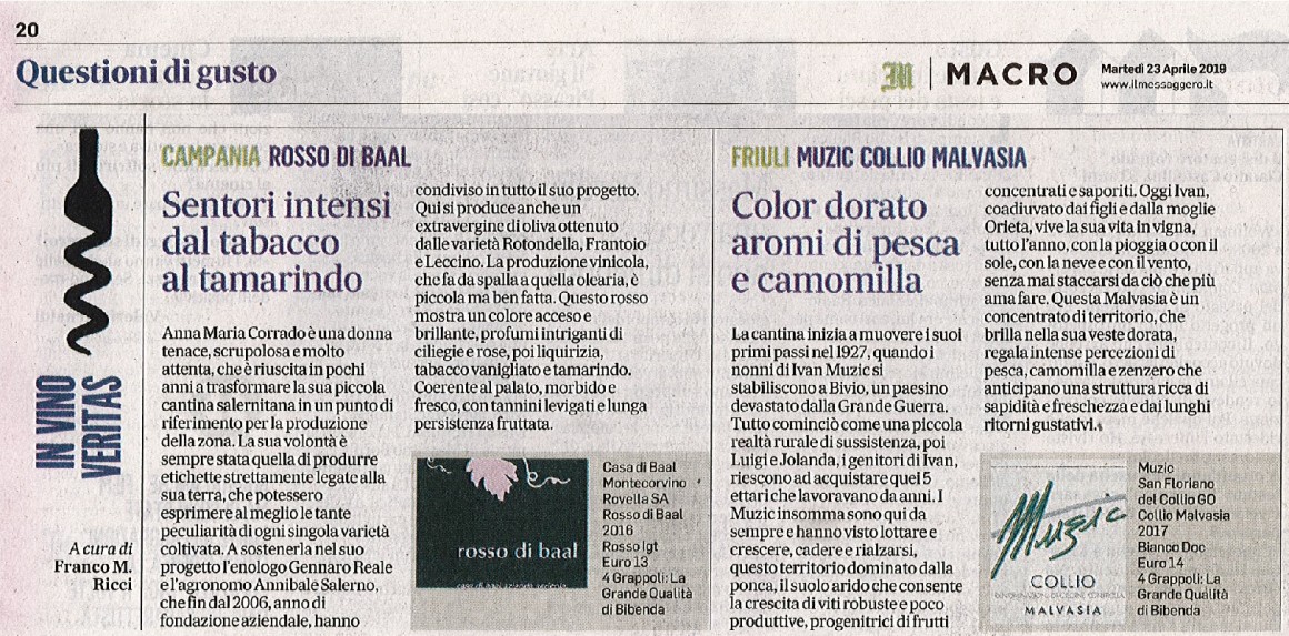 Il Messaggero di Martedì 23 Aprile 2019 / Casa di Baal Il Messaggero di Martedì 23 Aprile 2019 / Casa di Baal