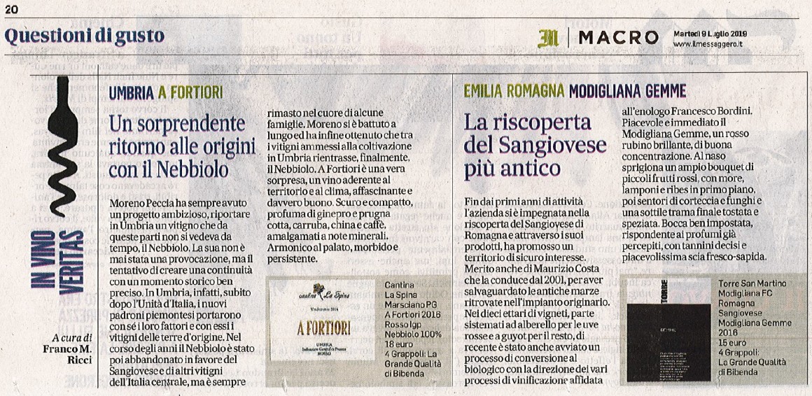 Il Messaggero di Martedì 9 Luglio 2019 / Torre San Martino Il Messaggero di Martedì 9 Luglio 2019 / Torre San Martino