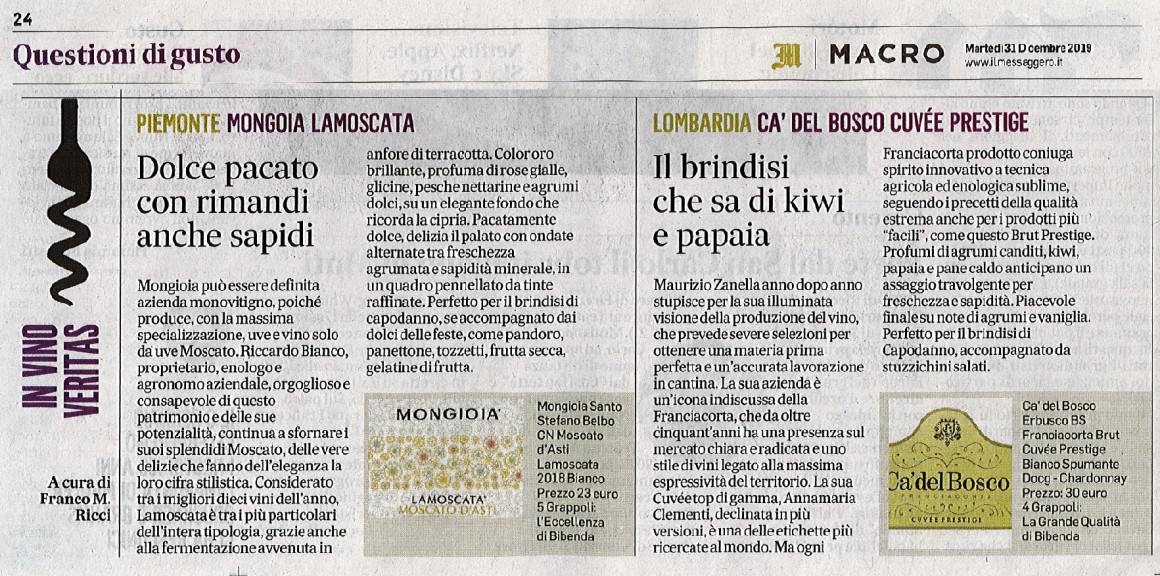 Il Messaggero di Martedì 31 Dicembre 2019 / Mongioia Il Messaggero di Martedì 31 Dicembre 2019 / Mongioia