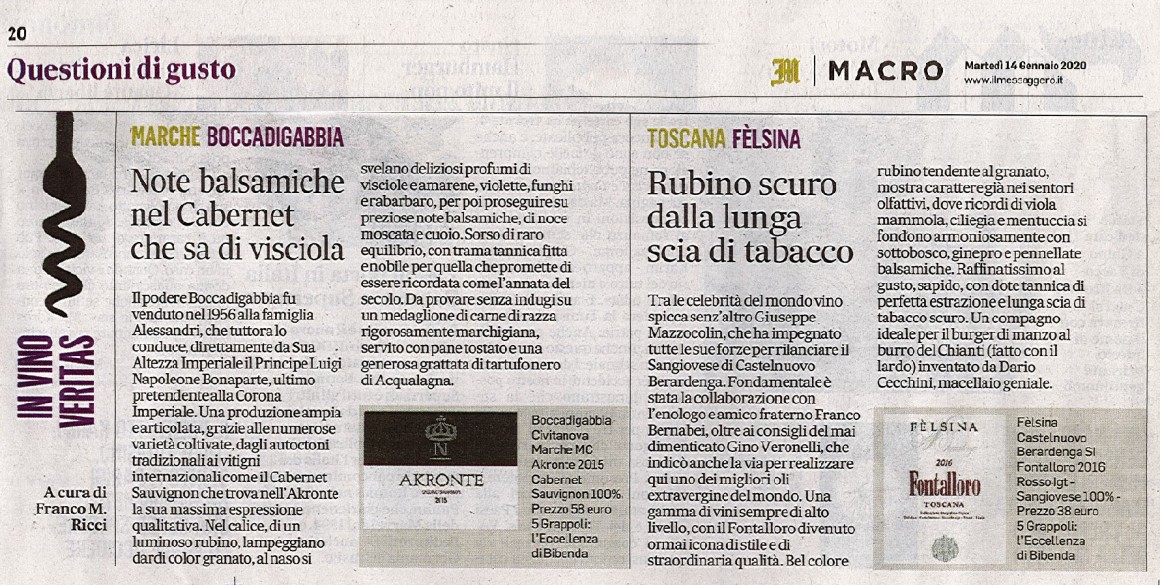 Il Messaggero di Martedì 14 Gennaio 2020 / Boccadigabbia Il Messaggero di Martedì 14 Gennaio 2020 / Boccadigabbia