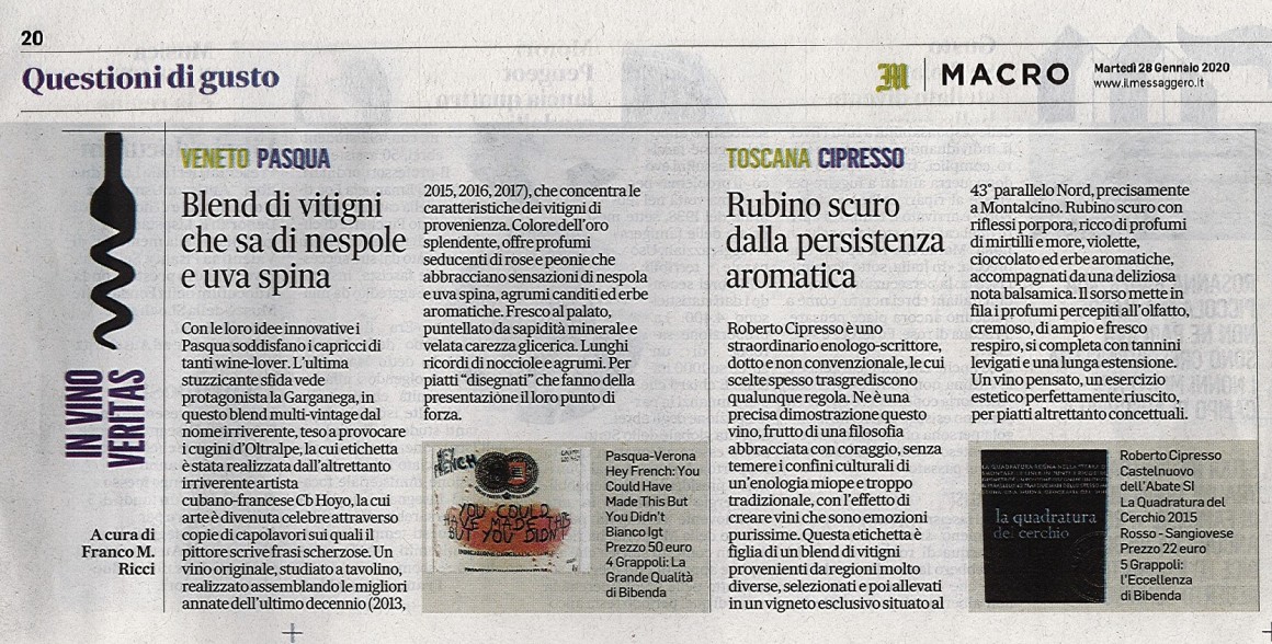 Il Messaggero di Martedì 28 Gennaio 2020 / Pasqua Il Messaggero di Martedì 28 Gennaio 2020 / Pasqua