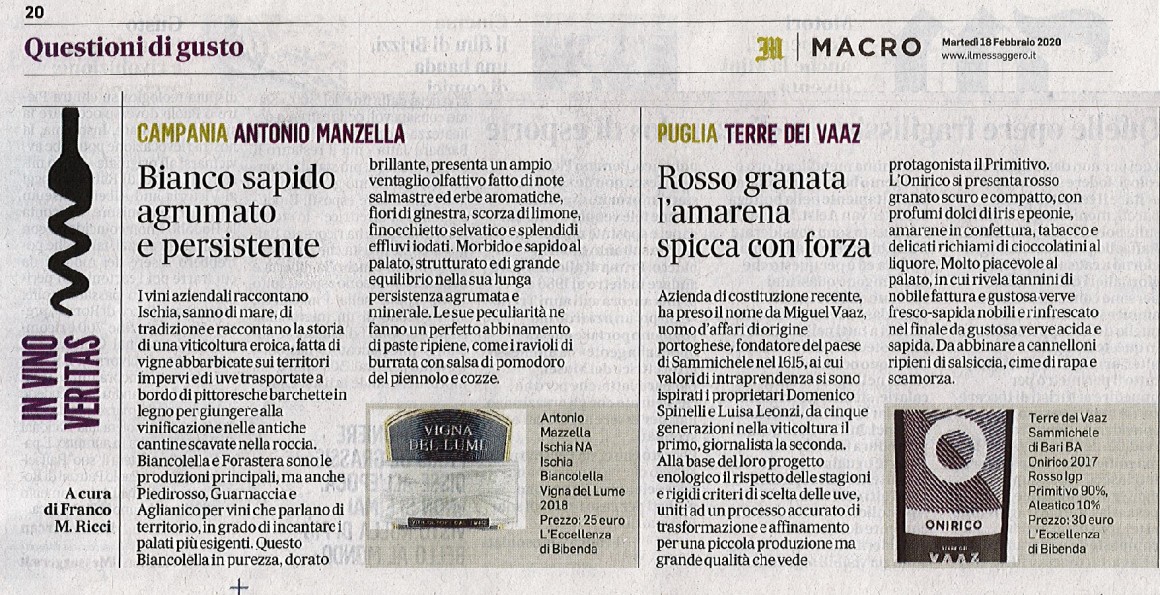 Il Messaggero di Martedì 18 Febbraio 2020 / Antonio Mazzella Il Messaggero di Martedì 18 Febbraio 2020 / Antonio Mazzella