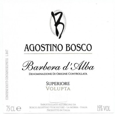 Agostino Bosco - Barbera d’Alba Superiore Volupta 2019