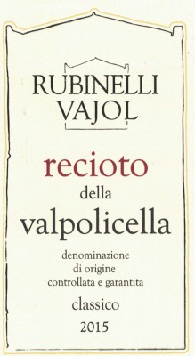 Rubinelli Vajol - Recioto della Valpolicella Classico 2015
