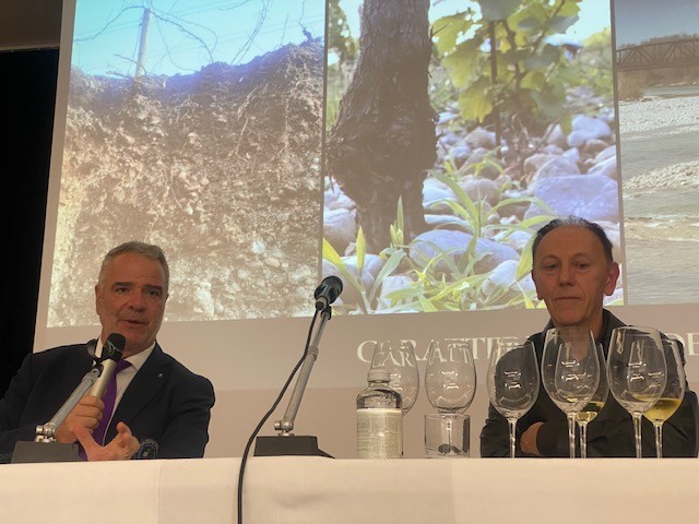 Paolo Lauciani ed Alvaro Pecorari in un momento della degustazione