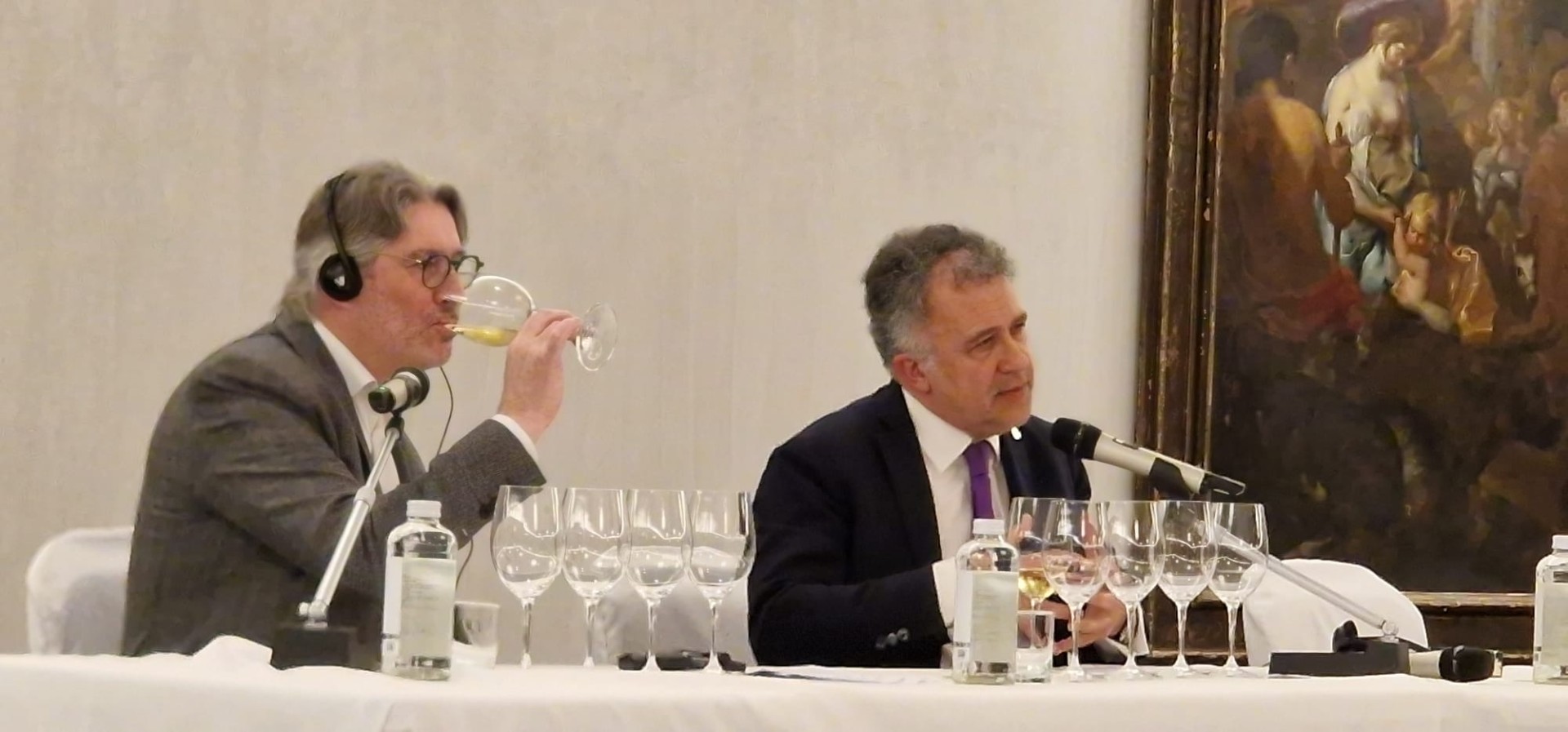 Benoît Gouez, Chef de Cave della Maison e Massimo Billetto docente della Fondazione Italiana Sommelier