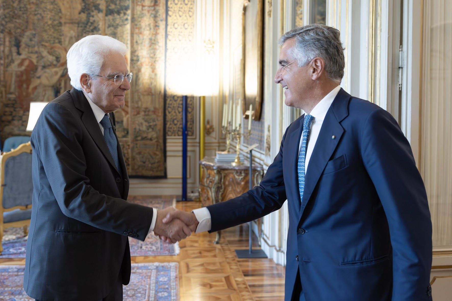 L'incontro tra Sergio Mattarella e Giovanni Manetti L'incontro tra Sergio Mattarella e Giovanni Manetti
