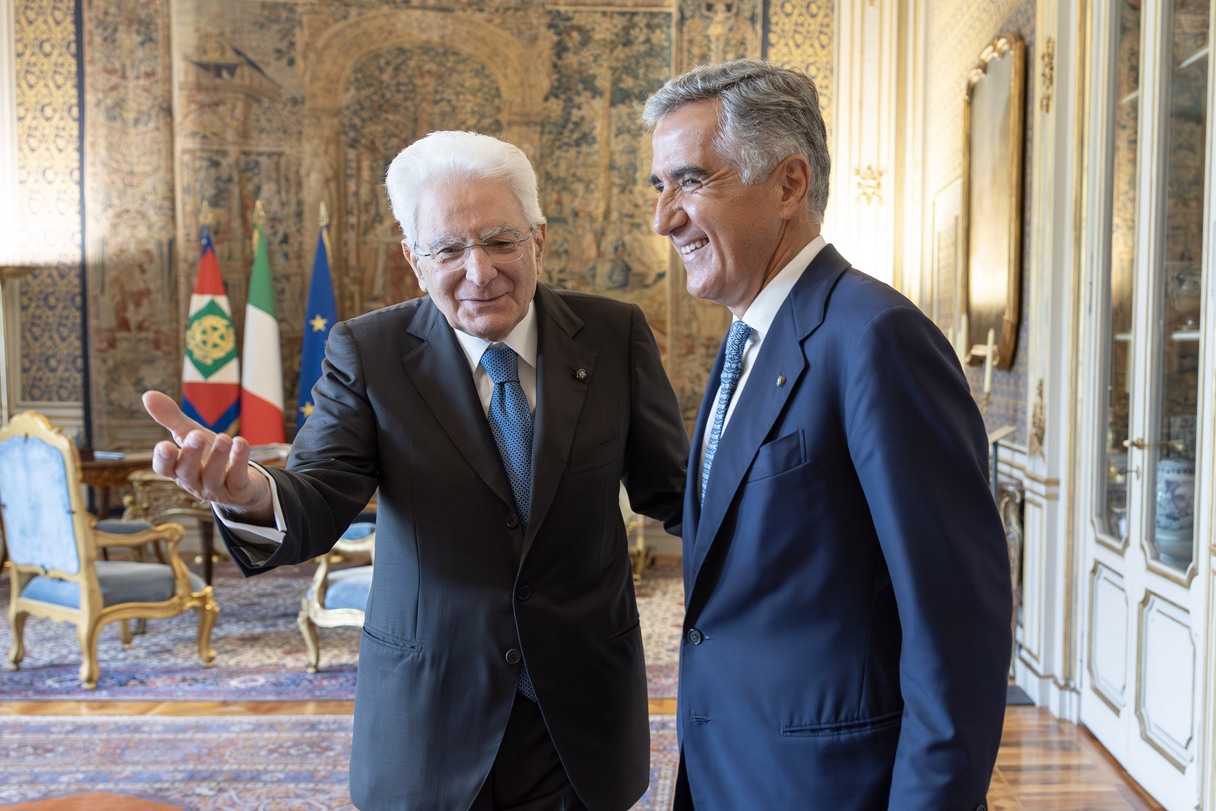 L'incontro tra Sergio Mattarella e Giovanni Manetti L'incontro tra Sergio Mattarella e Giovanni Manetti