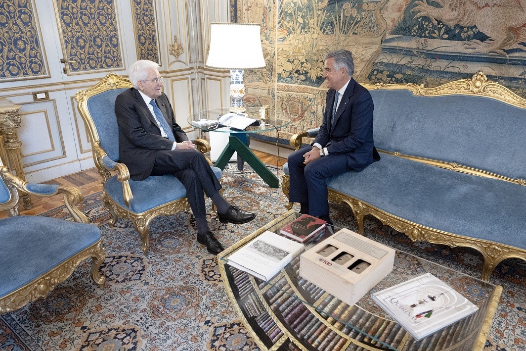 L'incontro tra Sergio Mattarella e Giovanni Manetti L'incontro tra Sergio Mattarella e Giovanni Manetti
