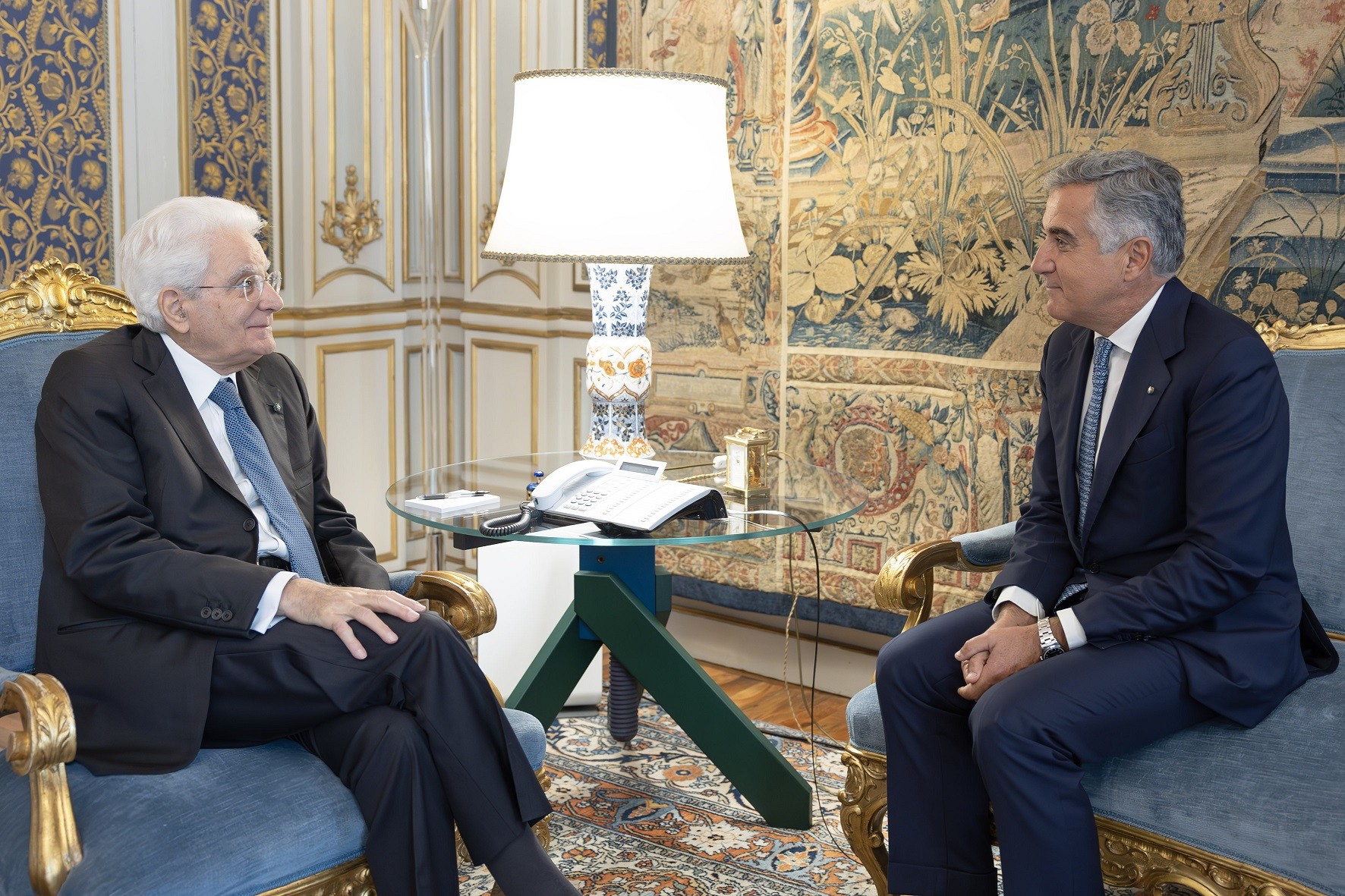 L'incontro tra Sergio Mattarella e Giovanni Manetti L'incontro tra Sergio Mattarella e Giovanni Manetti