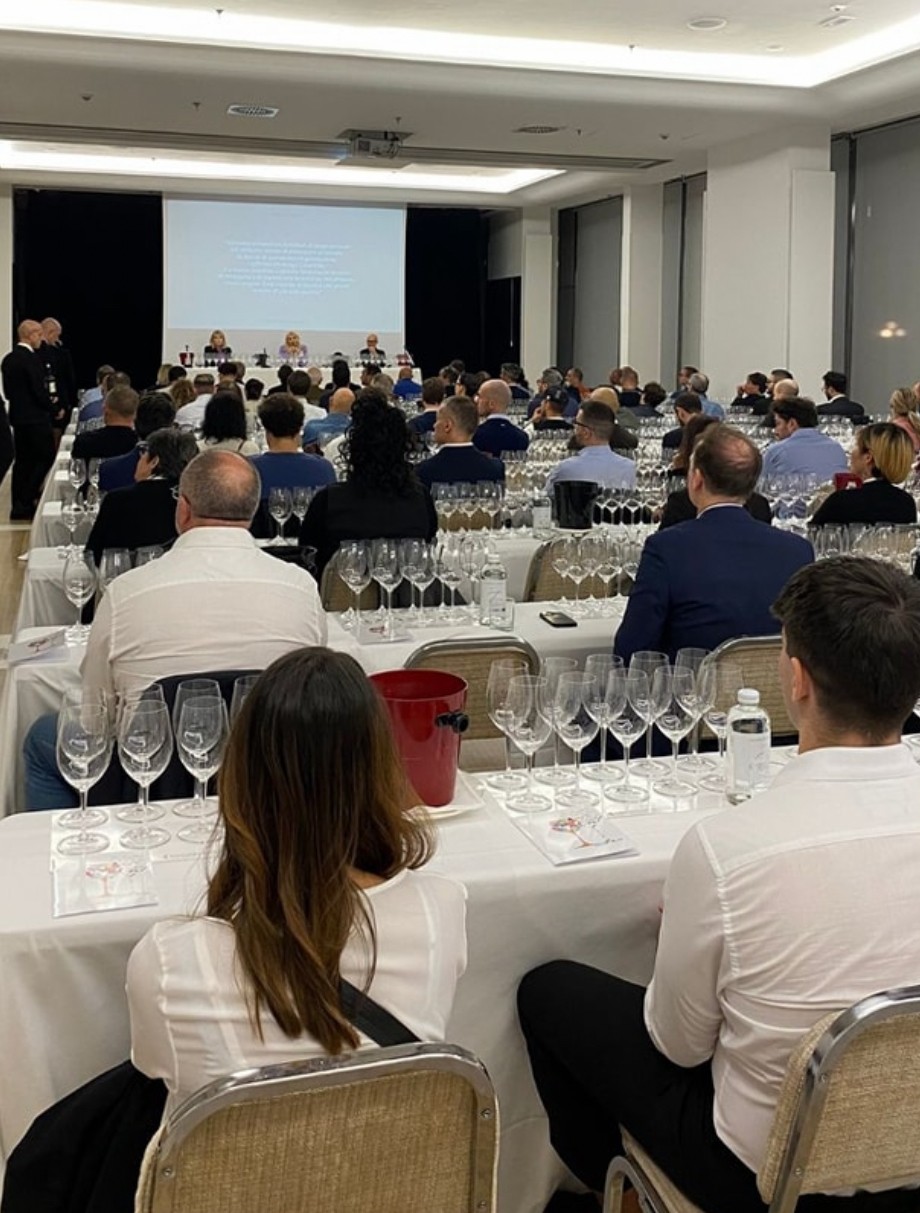 Panoramica della sala durante la degustazione delle 20 annate di Montiano Panoramica della sala durante la degustazione delle 20 annate di Montiano