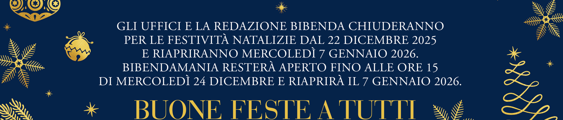 Chiusura Uffici per Festività Natalizie