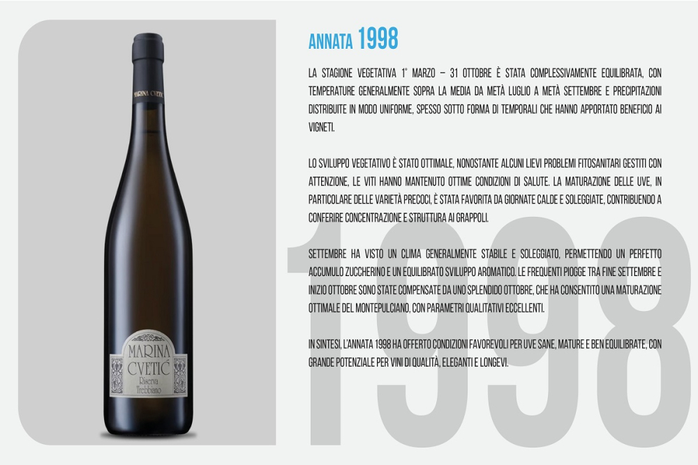 Annata 1998 - Trebbiano Marina Cvetic