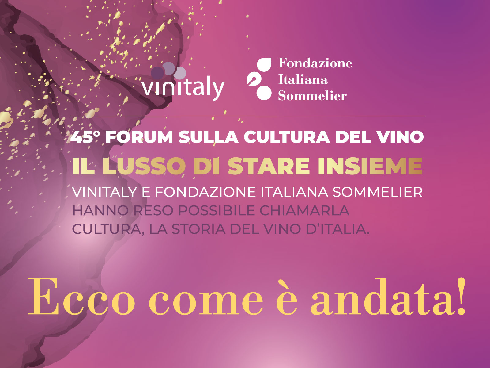 45 Forum Cultura Vino - Resoconto