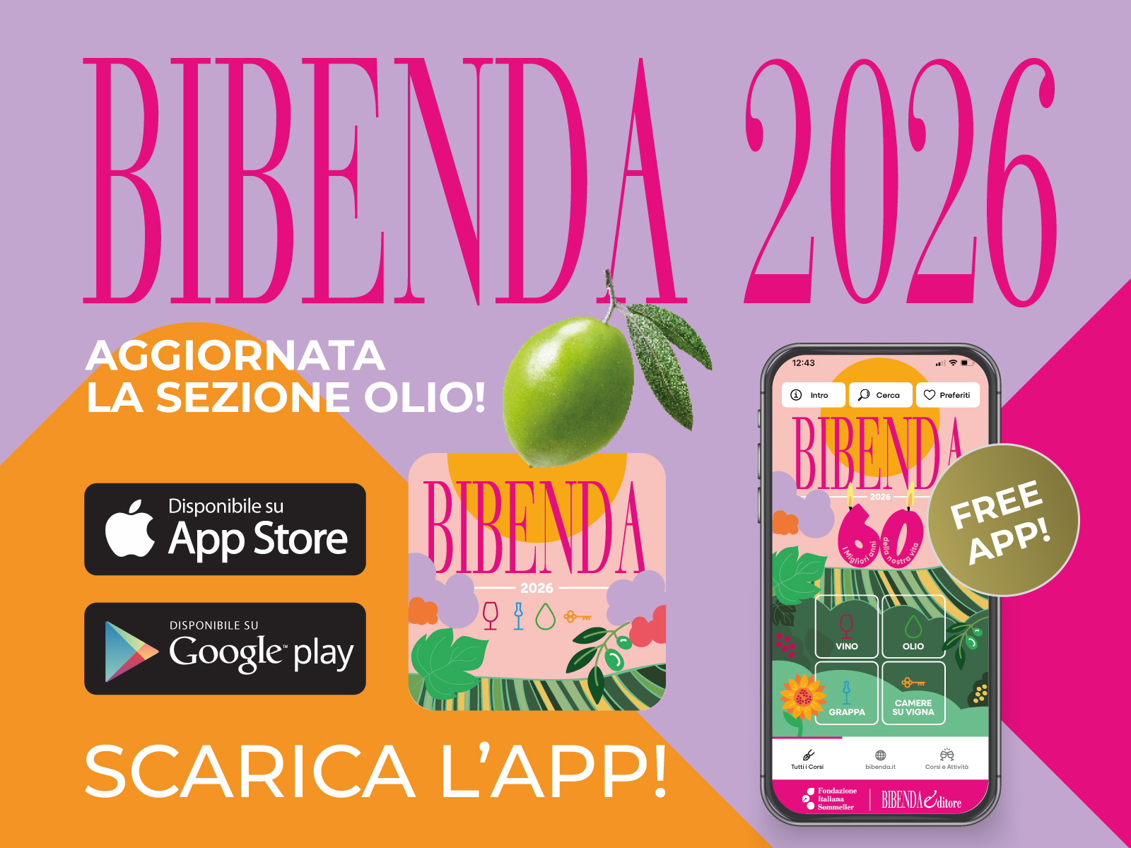 Scarica App - Aggiornamento Olio - Bibenda 2026